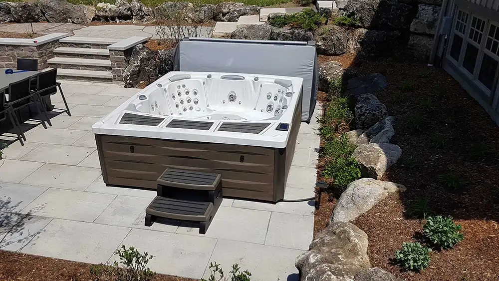 Sundance Spas Hot Tub In Backyard